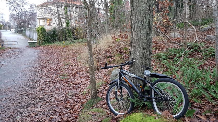 Cykel vid Bergsgatan